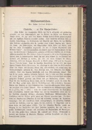 Missionsrundschau. Ostafrika