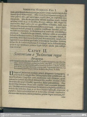 Caput II. Sententiam a Judaeorum rogat Synagoga