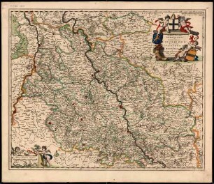 Novissima et Accuratissima Archiepiscopatus et Electoratus Coloniensis Ducatuum Iuliacensis et Montensis et Meursiae Comitatus Tabula : cum Privilegio Potentiß. D. D. Hollandiae et Westfrisiae