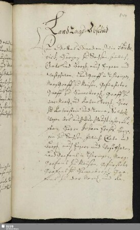 LandTags-Abschied, 17. May Anno 1715.