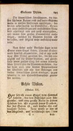 Achte Vision. Offenbar. XX.