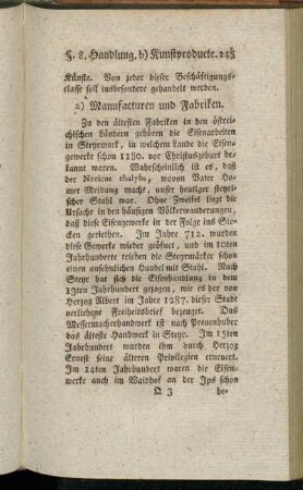 a) Manufacturen und Fabriken