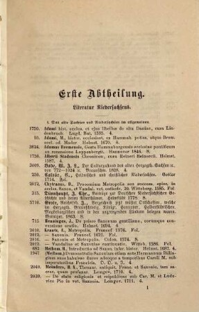 Katalog der Bibliothek des Historischen Vereins für Niedersachsen