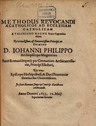 Methodus revocandi acatholicos ad ecclesiam catholicam