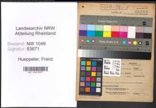 Entnazifizierung Franz Hueppeler , geb. 05.05.1895 (Haendler)
