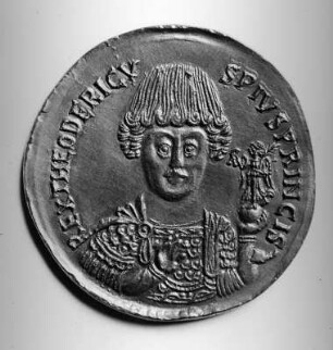 Münze mit Bildnis Theoderich des Großen : Münze mit Bildnis Theoderich des Großen