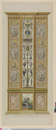 [Loggie di Rafaele nel Vaticano, Roma 1776/1777, Parte terza, Taf. 1: Äußerer Pilaster Loggia XI (Das Reich des Wassers)]