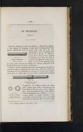 Du drainage.