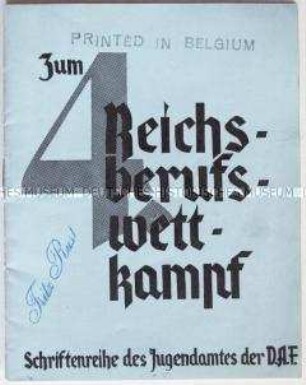 Tarnschrift in belletristischer Form über die Berufswettkämpfe der Nazis