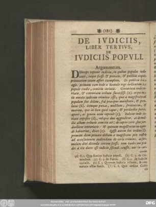 De Iudiciis, Liber Tertius De Iudiciis Populi.
