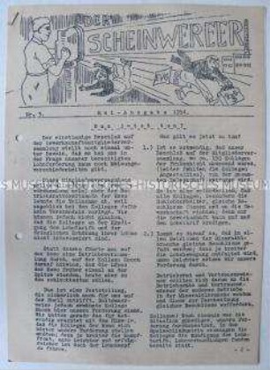 Hektografiertes Mitteilungsblatt der KPD Hamburg-Harburg