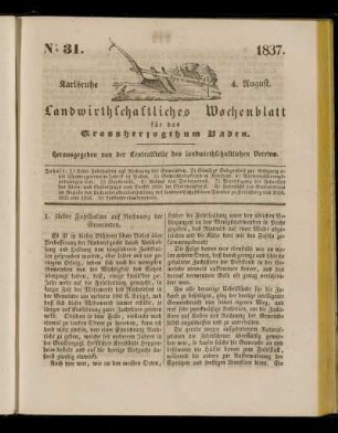 No 31. 1837. 4. August