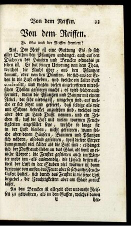 Von dem Reiffen.
