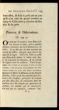 Preuves & Observations