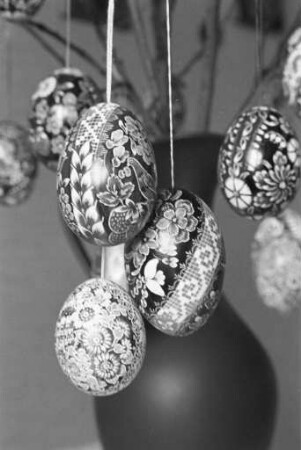 Vertriebsbeauftragter für Osterschmuck aus Nenkovice in der Mährischen Slowakei Alois Sprta