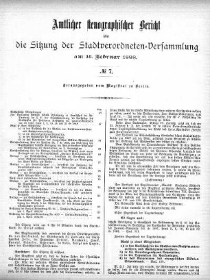 No. 7, 16. Februar 1888
