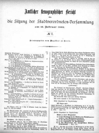 No. 7, 16. Februar 1888