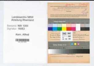 Entnazifizierung Alfred Kern, geb. 20.12.1910 (Verw.Angest.)