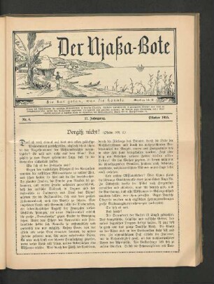 Nr. 4. 11. Jahrgang. Oktober 1915