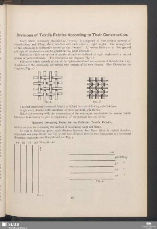 Divisions of textile fabrics according to their construction