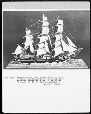 Vollschiff "Donald McKay", Seemannsarbeit