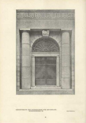 Geschäftshaus der Nationalbank für Deutschland, Behrenstrasse 68. Hauptportal