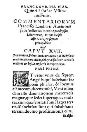 Capvt XVII.