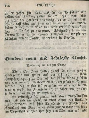 Hundert neun und siebzigste Nacht