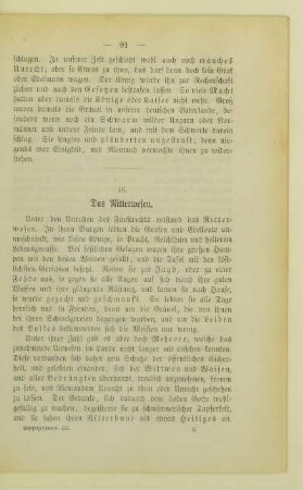 16. Das Ritterwesen