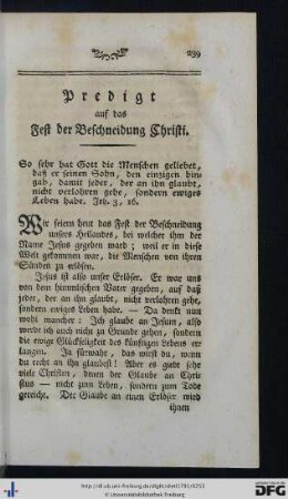 Auf das Fest der Beschneidung Christi - Auf das Fest der Erscheinung Jesu.