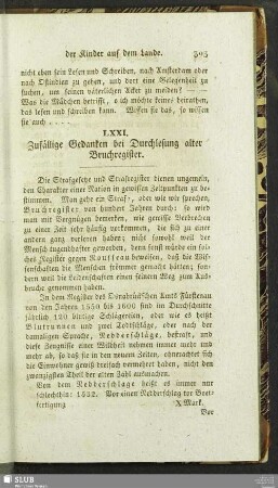 LXXI. Zufällige Gedanken bei Durchlesung alter Bruchregister
