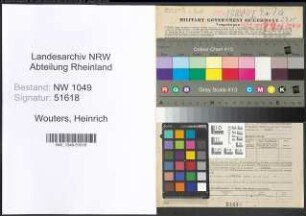 Entnazifizierung Heinrich Wouters , geb. 08.04.1906 (Geschaeftsfuehrer)