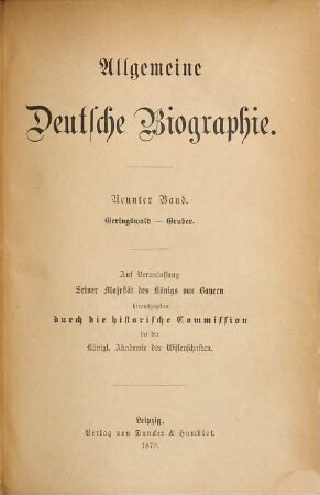 Allgemeine Deutsche Biographie, 9. Geringswald - Gruber