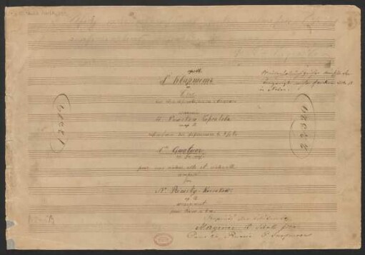 Quartette (inst.). Arr; pf 4hands ; F-Dur; op. 12