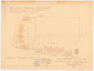 Gartenanlage (Vorgärten), Siedlung Grävinghoff am Grävingholz, Dortmund-Eving: Lageplan 1:500