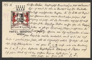 Brief an Ludwig Strecker (senior) an B. Schott's Söhne : 11.09.1916