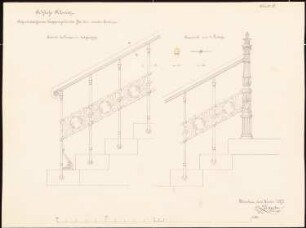 Schloss Klonitz Umbau und Ausbau: 2 Details, Maßstabsleiste