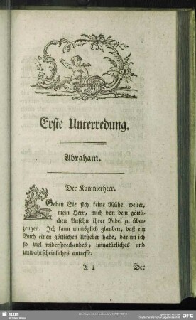 Erste Unterredung. Abraham