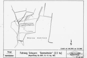 Fahrweg Scheyern 'Demmelmeier' (2.5 ha) (Wegermittlung SEL-DGPS, 15. Aug.1991)