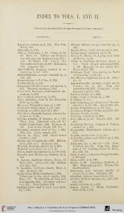 Index to vols I. and II.