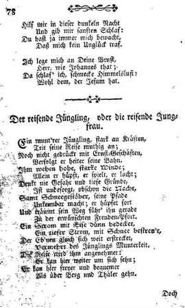 Der reisende Jüngling, oder die reisende Jungfrau