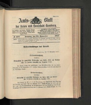 No. 298, 25. November 1917
