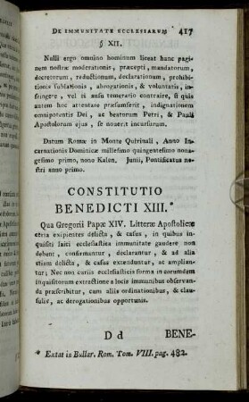 Constitutio Benedicti XIII.