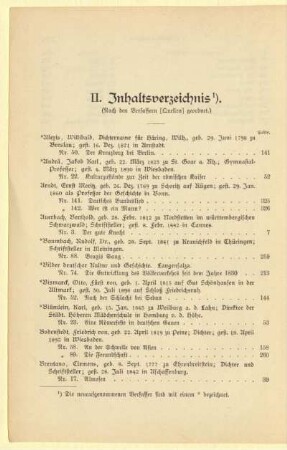II. Inhaltsverzeichnis
