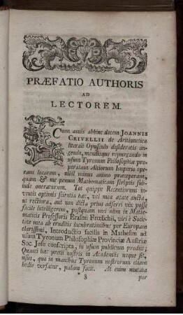 Praefatio Authoris Ad Lectorem.