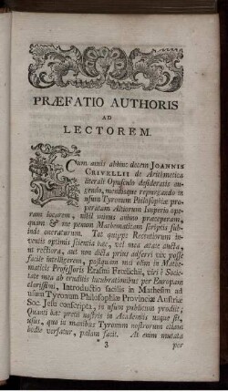 Praefatio Authoris Ad Lectorem.