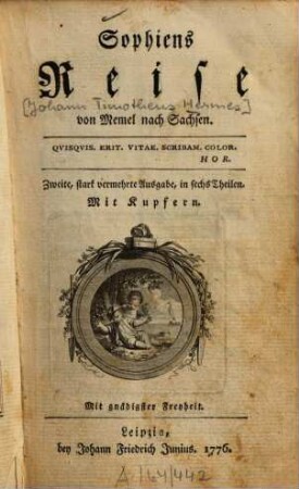 Sophiens Reise von Memel nach Sachsen, [1]