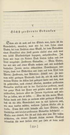 V. Höchst zerstreute Gedanken