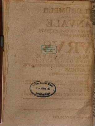 Johannis Henrici Drümelii Lexicon manvale Latino-Germanicvm et Germanico-Latinvm : generis sui novissimum et copiosissimum hoc est thesaurus vocum et phrasium Latinarum cum interpretationibus Germanicis ... ; addita appendice variarum materiarum operi huic cognatarum et perquam utilium, 1,1. A - I