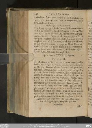 Epistola XXXVIII. Romam. Eidem.